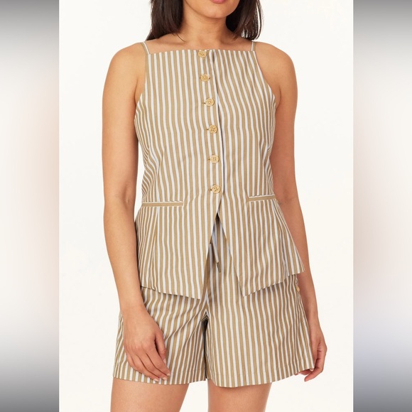 Scotch & Soda Tops - Blue & Green Striped Top | Scotch & Soda